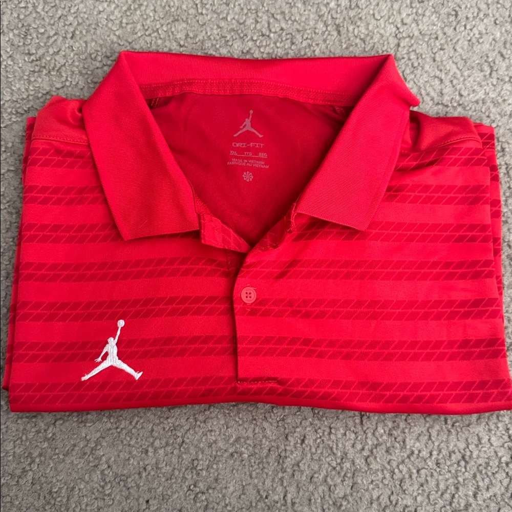 Jordan Men's Vibrant Red Polo Shirt